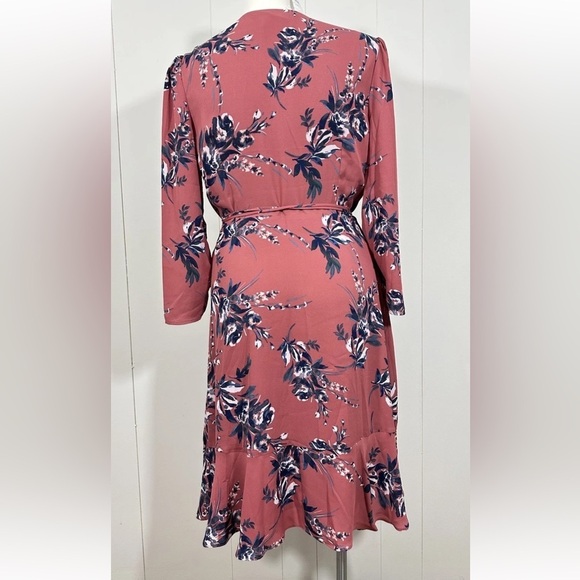 NWT Charles Henry Women’s Floral Geniune Wrap Dress Midi Size L - Picture 6 of 13